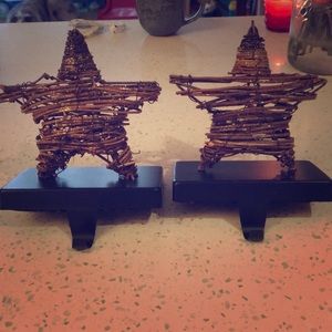 2 Christmas stocking holders